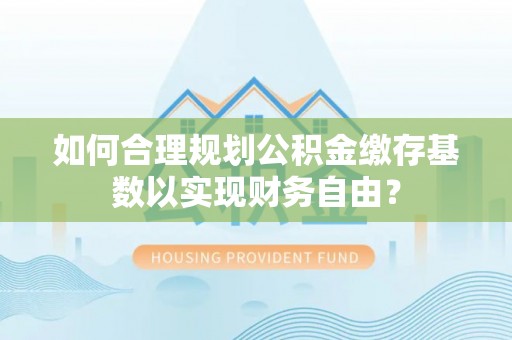 分宜如何合理规划公积金缴存基数以实现财务自由？