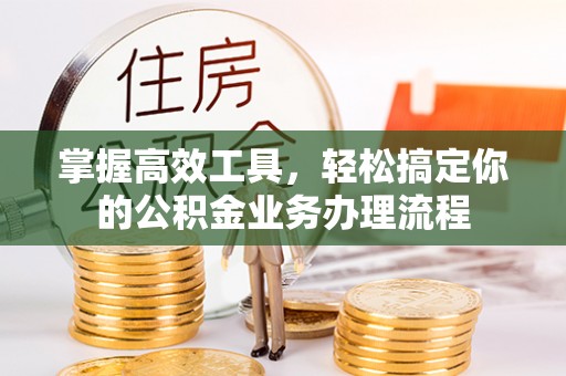 分宜掌握高效工具，轻松搞定你的公积金业务办理流程
