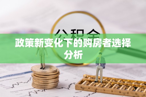 分宜政策新变化下的购房者选择分析