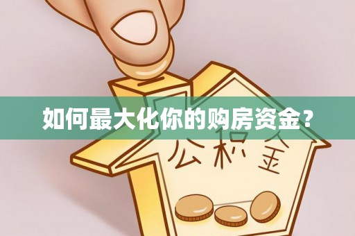 分宜如何最大化你的购房资金？