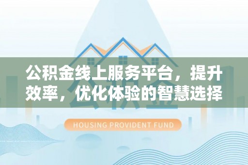 分宜公积金线上服务平台，提升效率，优化体验的智慧选择