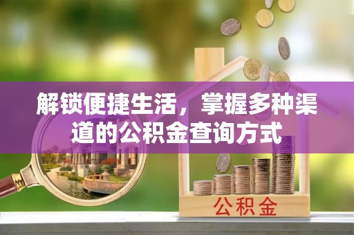 分宜解锁便捷生活，掌握多种渠道的公积金查询方式