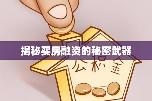 分宜揭秘买房融资的秘密武器