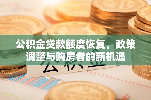 分宜公积金贷款额度恢复，政策调整与购房者的新机遇