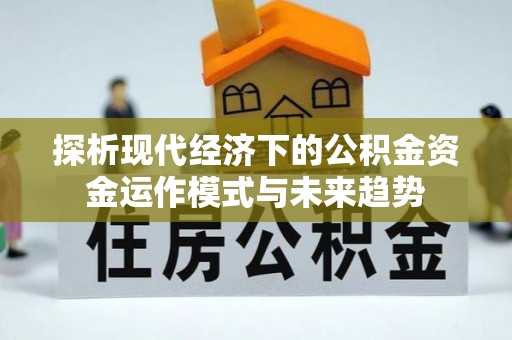 分宜探析现代经济下的公积金资金运作模式与未来趋势